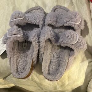 Birkenstock Lavender Fuzzy Sandals